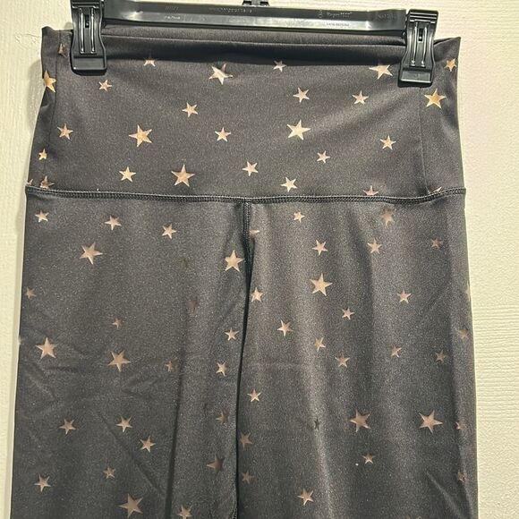 CHRLDR Black Leggings w Stars, Size Large - Picture 2 of 7